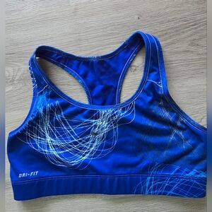 Nike Dri Fit  Women's Blue Sports Bra In Size M